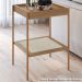 Mesa Lateral 58 CM Pes Metal Palhinha Oslo 28962 Hanover Artesano