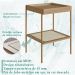Mesa Lateral 58 CM Pes Metal Palhinha Oslo 28962 Hanover Artesano