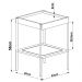Mesa Lateral 58 CM Pes Metal Palhinha Oslo 28962 Hanover Artesano