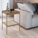 Mesa Lateral 58 CM Pes Metal Palhinha Oslo 28962 Hanover Artesano
