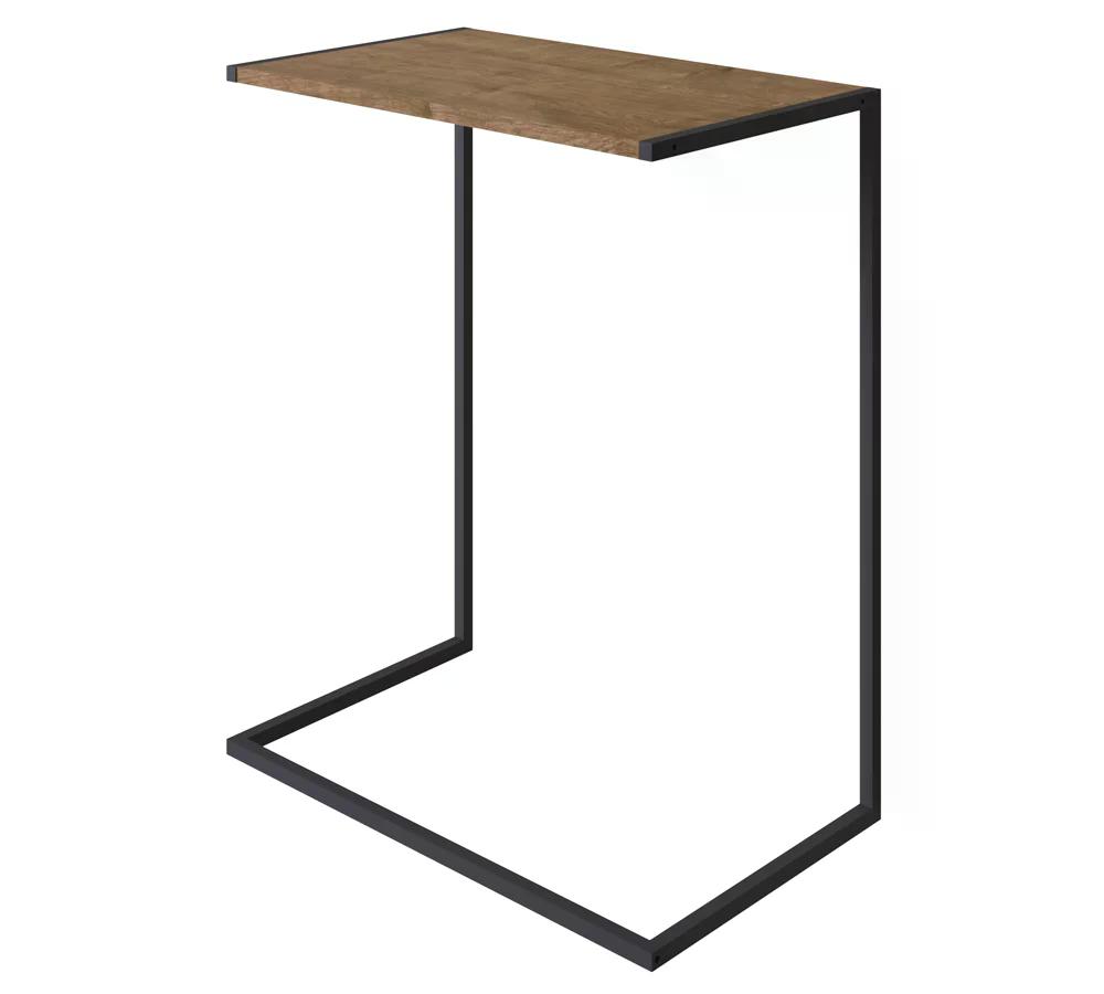 Mesa Lateral Aço 27886 Linha Tube Vermont Preto Artesano