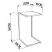Mesa Lateral De Apoio Branco Base Preta - Artesano