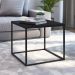 Mesa Lateral Estilo Industrial Cube Preto Texturizado/Preto - Artesano