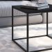 Mesa Lateral Estilo Industrial Cube Preto Texturizado/Preto - Artesano