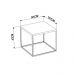 Mesa Lateral Estilo Industrial Cube Preto Texturizado/Preto - Artesano