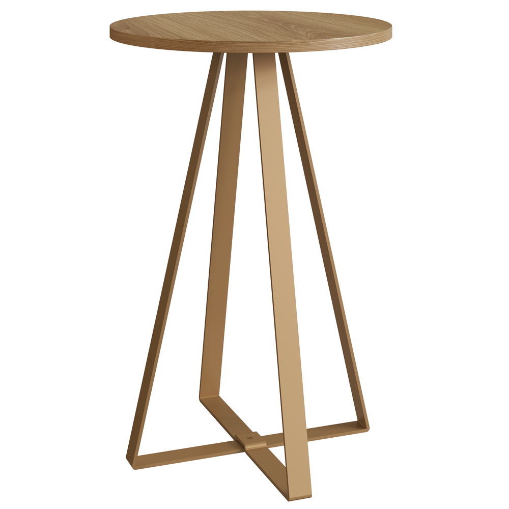 Mesa Lateral Para Sala De Estar 27939 Hanover Dourado Artesano