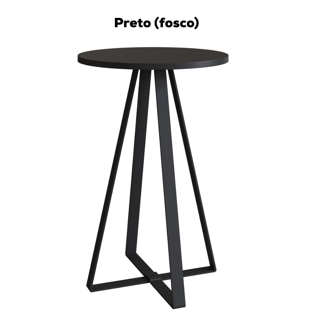 Mesa Lateral Para Sala De Estar 27939 Preto Artesano