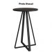 Mesa Lateral Para Sala De Estar 27940 Preto Artesano