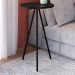 Mesa Lateral Para Sala De Estar 54X35 cm 27943 Preto Artesano