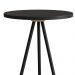 Mesa Lateral Para Sala De Estar 54X35 cm 27943 Preto Artesano