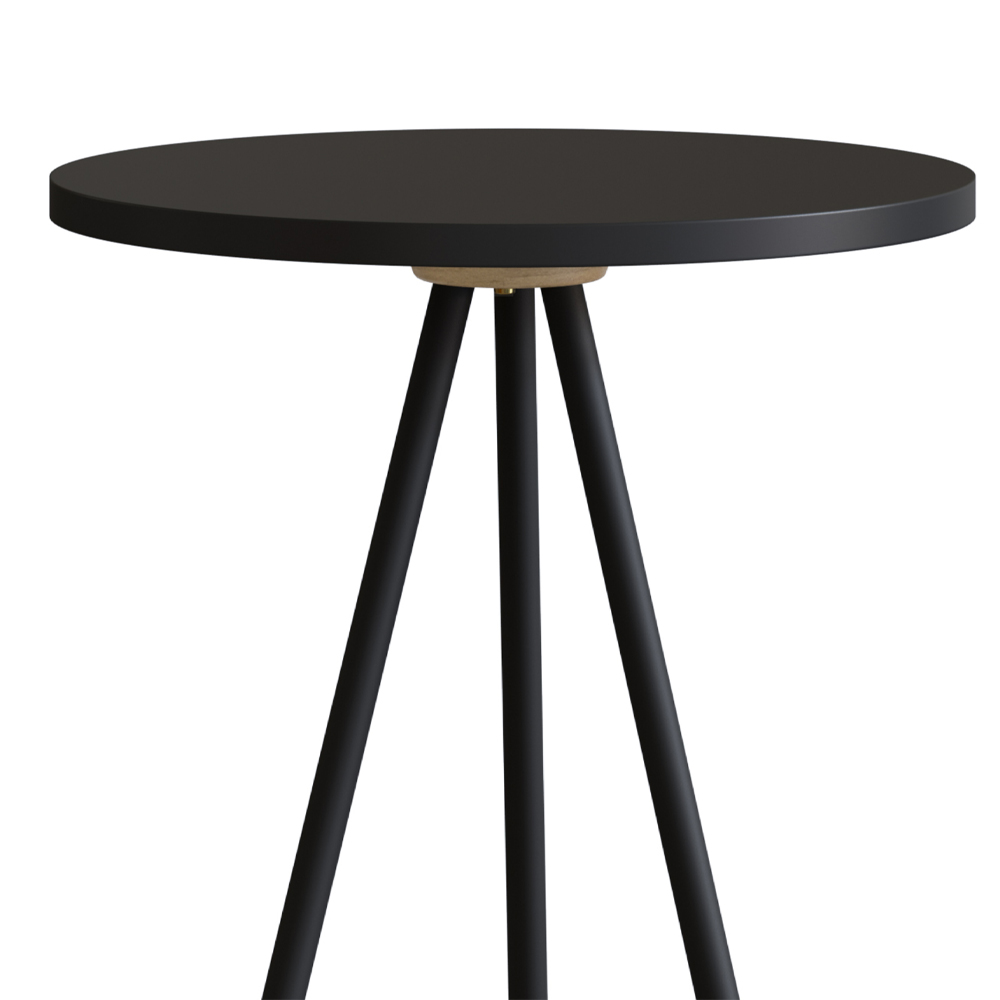 Mesa Lateral Para Sala De Estar 54X35 cm 27943 Preto Artesano