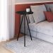 Mesa Lateral Para Sala De Estar 54X35 cm 27943 Preto Artesano