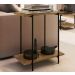 Mesa Lateral Para Sofa 27869 Linha Tube Vermont Preto Fosco Artesano