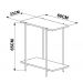 Mesa Lateral Para Sofa 27869 Linha Tube Vermont Preto Fosco Artesano