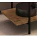 Mesa Lateral Para Sofa 27869 Linha Tube Vermont Preto Fosco Artesano