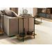 Mesa Lateral Para Sofa 27869 Linha Tube Vermont Preto Fosco Artesano