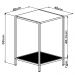 Mesa Lateral Quadrada 40x40cm Est Aço York Hanover Artesano