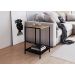 Mesa Lateral Quadrada 40x40cm Est Aço York Hanover Artesano