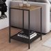 Mesa Lateral Quadrada 40x40cm Est Aço York Vermont Artesano