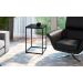 Mesa Lateral Quadrada Cube Preta 58 cm