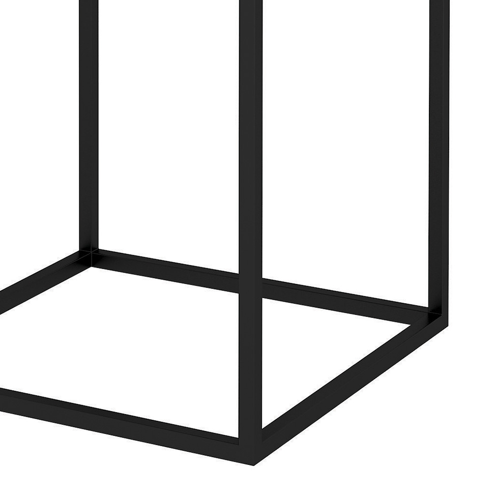 Mesa Lateral Quadrada Cube Preta 58 cm