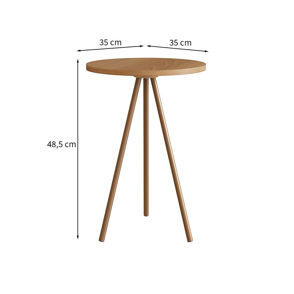 Mesa Lateral Redonda Complementos Hanover 49 cm