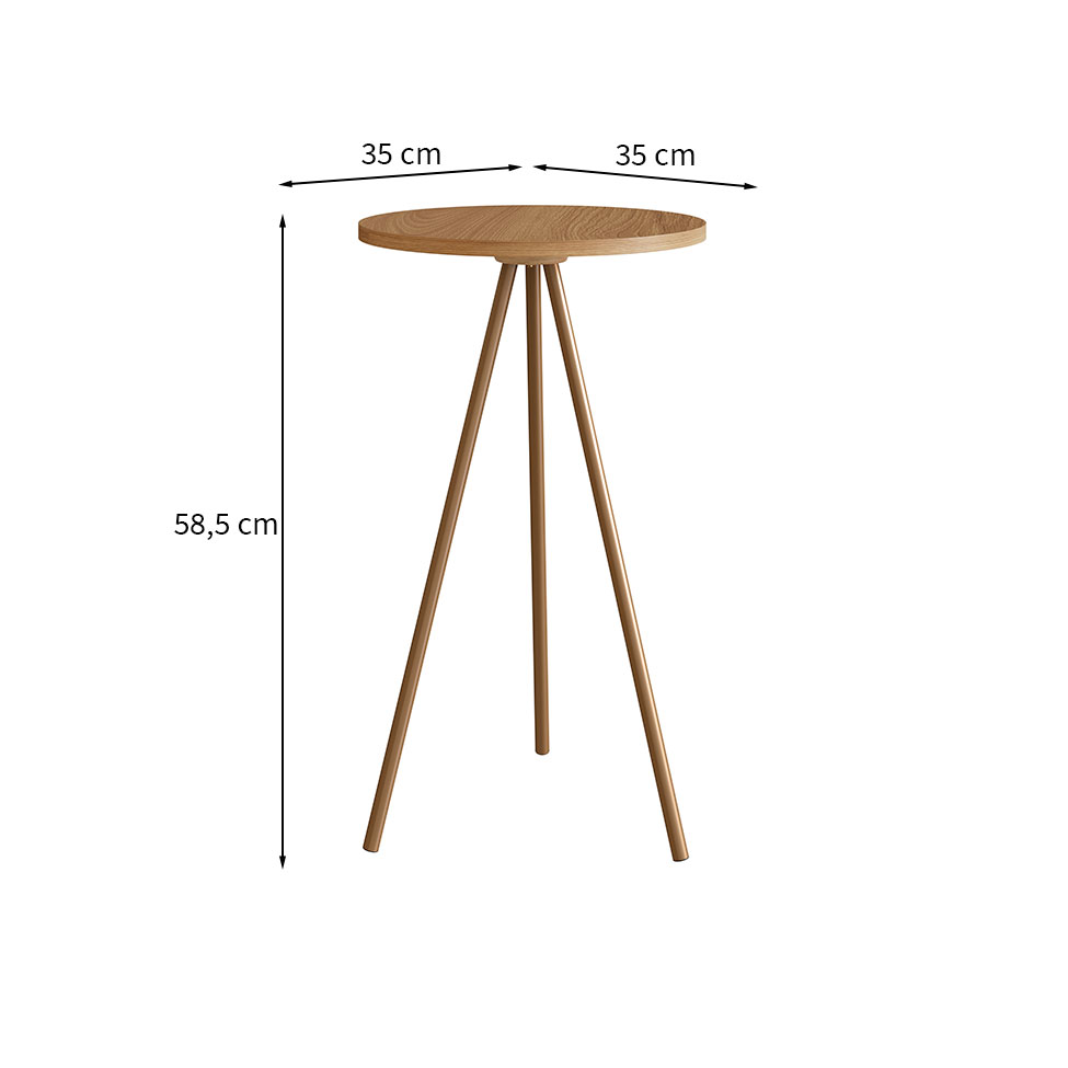 Mesa Lateral Redonda Complementos Hanover 59 cm