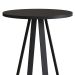 Mesa Lateral Redonda Complementos Preta 40 cm