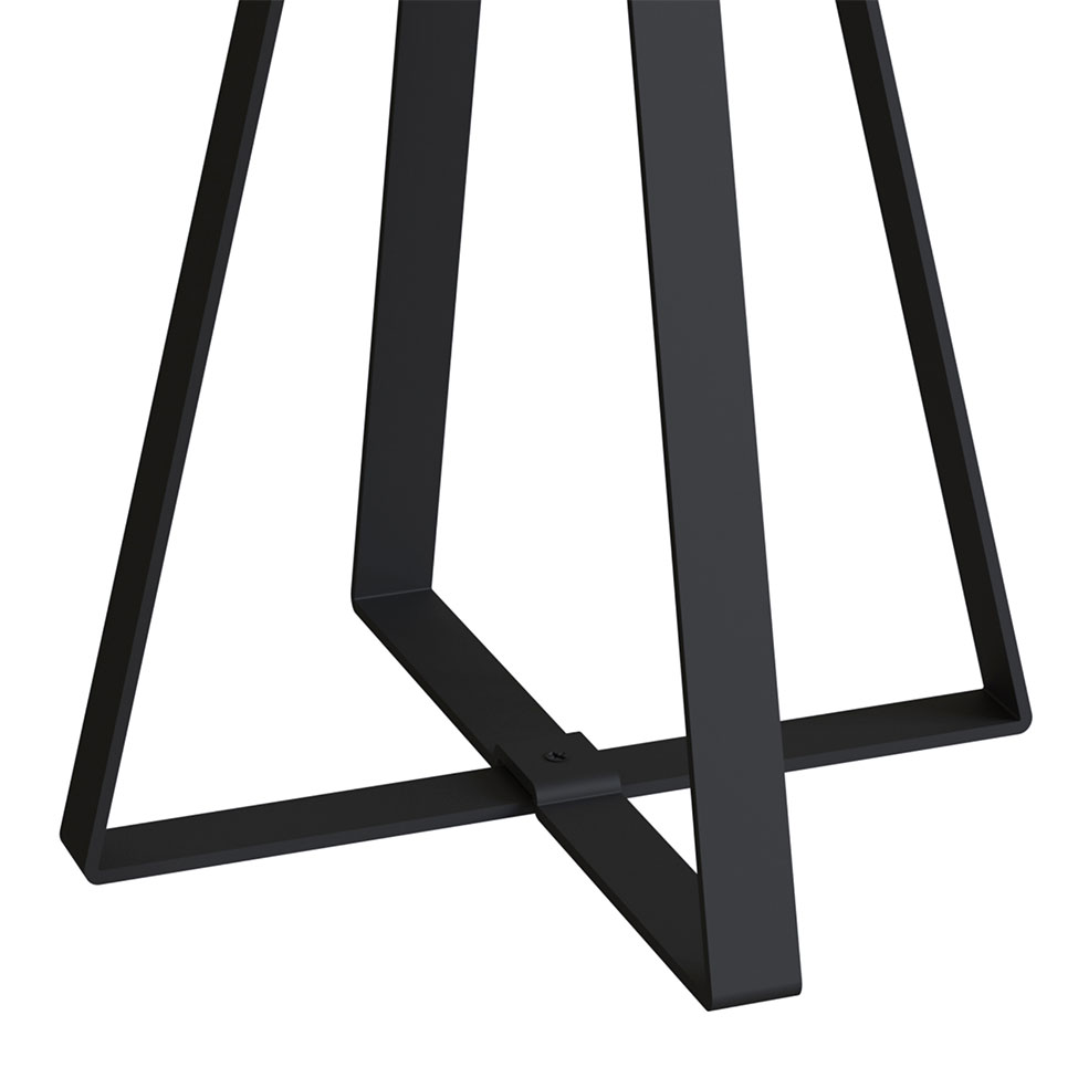 Mesa Lateral Redonda Complementos Preta 45 cm