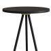 Mesa Lateral Redonda Complementos Preta 49 cm