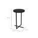 Mesa Lateral Redonda Volpi Preta 56 cm