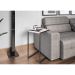 Mesa Lateral Retangular Steel Branca e Preta