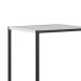 Mesa Lateral Retangular Steel Branca e Preta