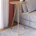 Mesa Lateral Sala De Estar 35 cm 27942 Hanover Dourado Artesano