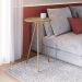 Mesa Lateral Sala De Estar 35 cm 27942 Hanover Dourado Artesano