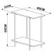 Mesa Lateral Tube Vermont Base Preta - Artesano