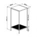 Mesa Lateral York 58cm Estrutura Preto Fosco - Hanover