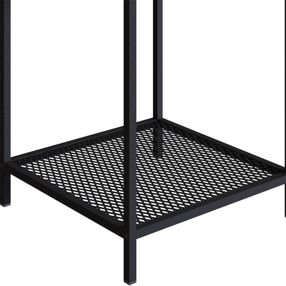 Mesa Lateral York 58cm Estrutura Preto Fosco - Vermont
