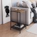 Mesa Lateral York 58cm Estrutura Preto Fosco - Vermont