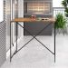 Mesa Para Computador Escrivaninha Estilo Industrial Steel Quadra Vermont Base Preta - Artesano