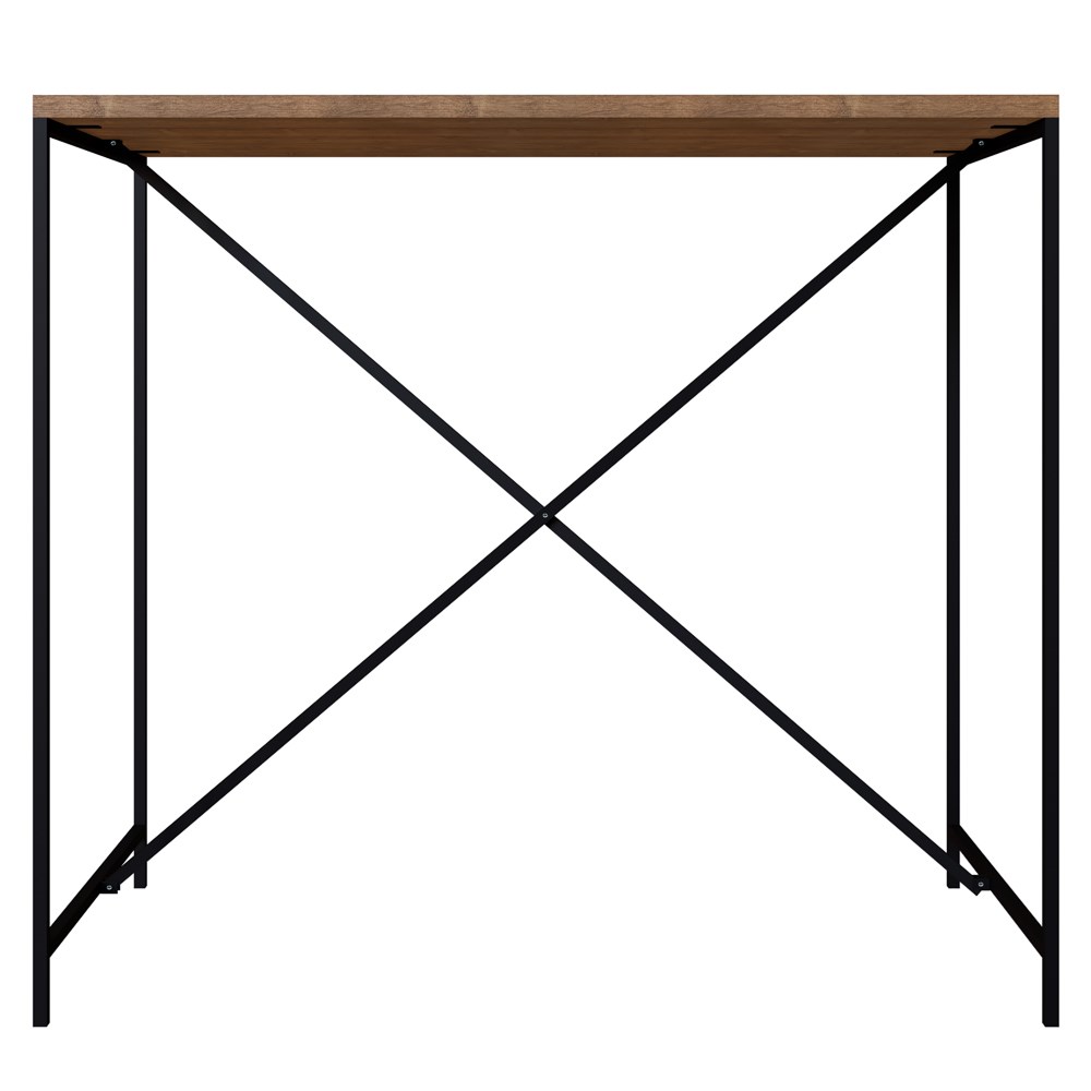 Mesa Para Computador Escrivaninha Estilo Industrial Steel Quadra Vermont Base Preta - Artesano