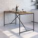 Mesa Para Sala de Jantar Estilo Industrial Steel Quadra Vermont Base Preta - Artesano