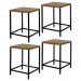 Mesa Para Sala de Jantar e 2 Banquetas Baixas Steel Quadra Vermont Base Preta - Artesano