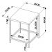 Mesa Para Sala de Jantar e 2 Banquetas Baixas Steel Quadra Vermont Base Preta - Artesano