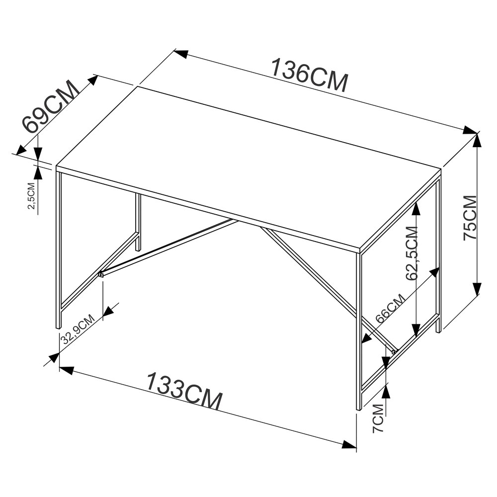 Mesa Para Sala de Jantar e 2 Banquetas Baixas Steel Quadra Vermont Base Preta - Artesano