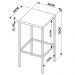 Mesa Para Sala de Jantar e 4 Banquetas Altas Steel Quadra Vermont Base Preta - Artesano