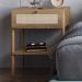 Mesa de Cabeceira 1 Gaveta Palhinha 27932 Linha Oslo Hanover Artesano