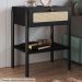 Mesa de Cabeceira 1 Gaveta Palhinha 27932 Linha Oslo Nero Artesano