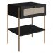 Mesa de Cabeceira 1 Gaveta Palhinha 28932 Linha Oslo Nero Artesano