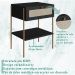 Mesa de Cabeceira 1 Gaveta Palhinha 28932 Linha Oslo Nero Artesano